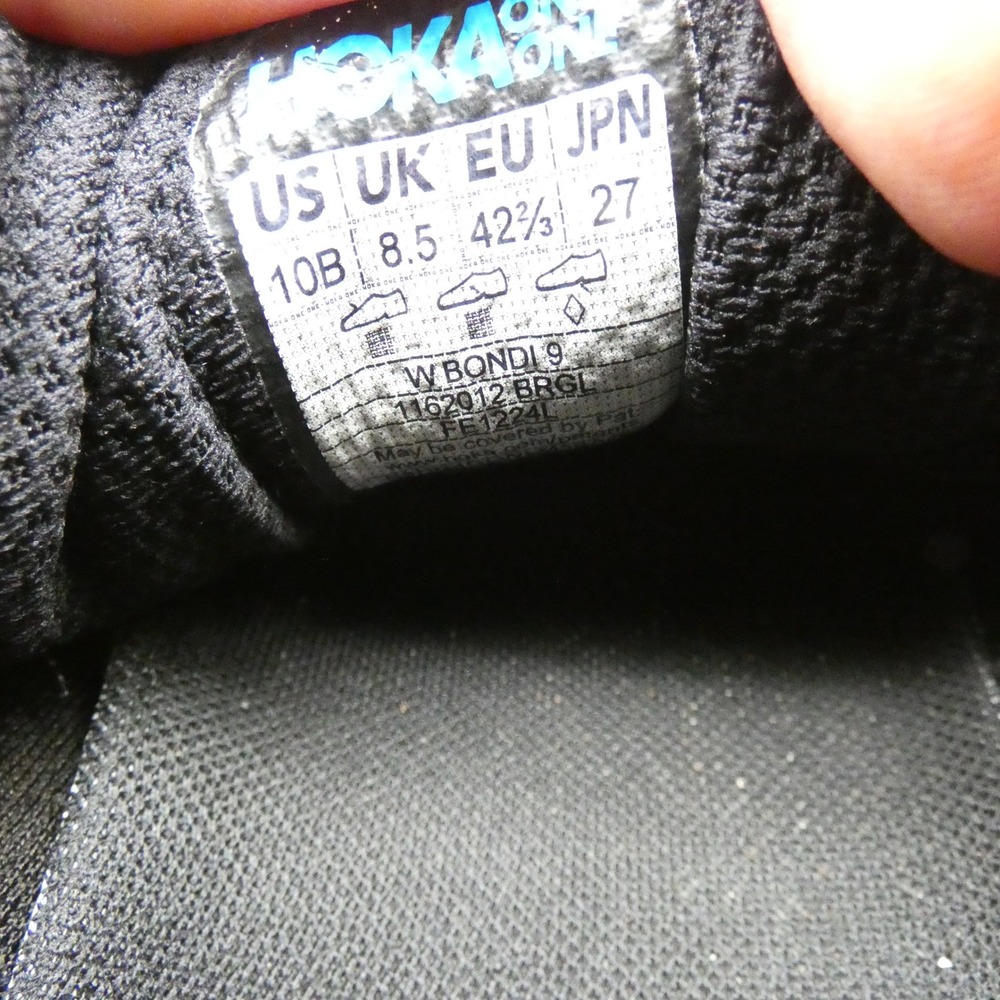 Hoka Bondi 8 Black Rose Gold Running Shoes Womens 10B 1162012 BRGL Sneaker - Picture 9 of 9